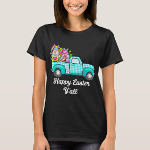 Cute gnomes with Bunny ears Egg Hunting truck East T-Shirt