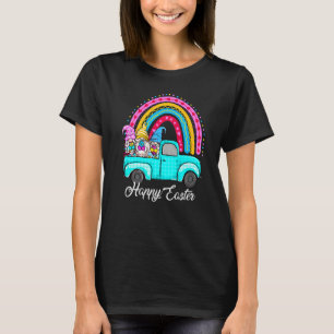 Cute Gnomes With Bunny Ears Egg Hunting Truck East T-Shirt