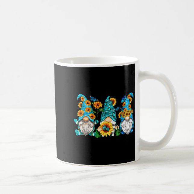 Cute Gnomes With Sunflower Butterfly Gardeners Sum Coffee Mug (Right)