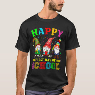 Cute Gnomies Happy First Day Of School Back To Sch T-Shirt