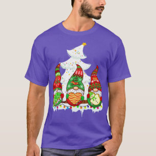 Cute Gnomies With Gingerbread Cookie Christmas Tre T-Shirt