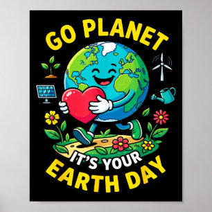 Cute go planet earth day heart 2026 nature protect poster