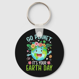 Cute Go Planet Its Your Earth Birthday Day Teacher Key Ring