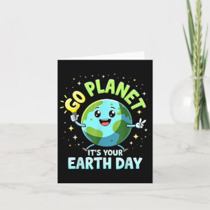 Cute Go Planet Its Your Earth Day 2025 Teacher Boy Card