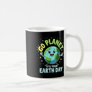 Cute Go Planet Its Your Earth Day 2025 Teacher Boy Coffee Mug