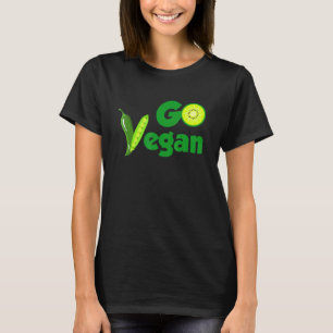 Cute Go Vegan - Bean Kiwi Vegetarian T-Shirt