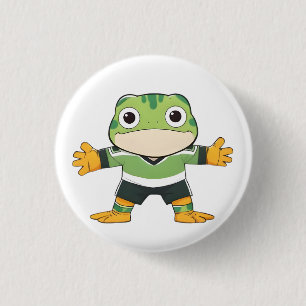 Cute Goalkeeper Frog Soccer Kawaii Design 3 Cm Round Badge