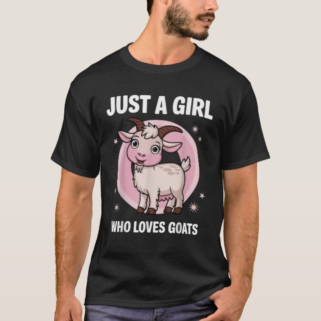 Cute Goat Art for Girls Women Kids Goat Farmer Goa T-Shirt (Front)