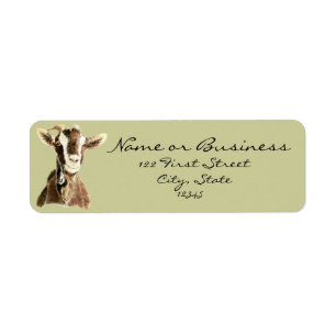 Cute Goat, Farm Animal, Pet Address Label