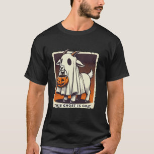 Cute Goat Ghost Pun Meme Trick or Treat Funny Hall T-Shirt
