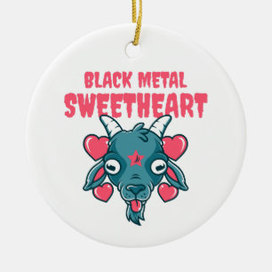 Cute Goat Head Baphomet Ceramic Tree Decoration