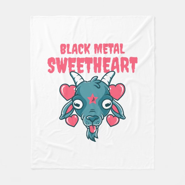  cute goat head baphomet fleece blanket (Front)