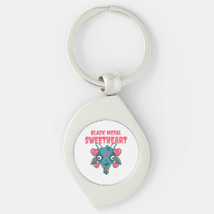 cute goat head baphomet key ring