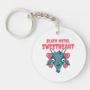 cute goat head baphomet key ring