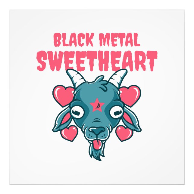  cute goat head baphomet photo print (Front)