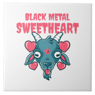 cute goat head baphomet tile