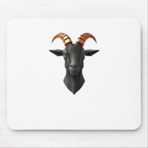 Cute Goat Hear 3d - Animals World Sticker Mouse Mat