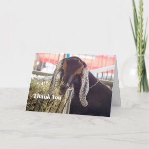 Cute Goat Long Ears Photo Thank You Card