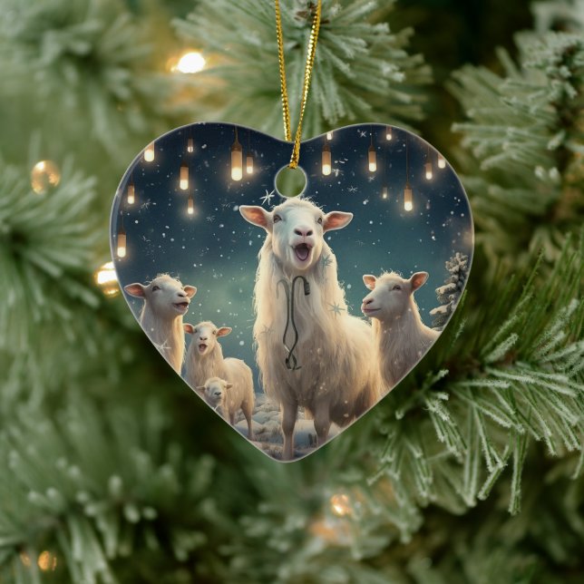 Cute Goat Ornament Decor, Gifts for Goat Lovers  (Tree)