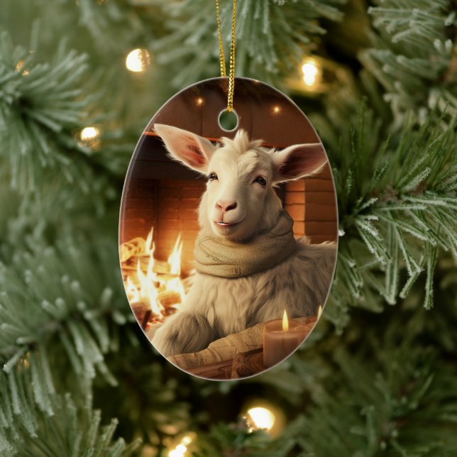 Cute Goat Ornament Decor, Gifts for Goat Lovers  (Tree)