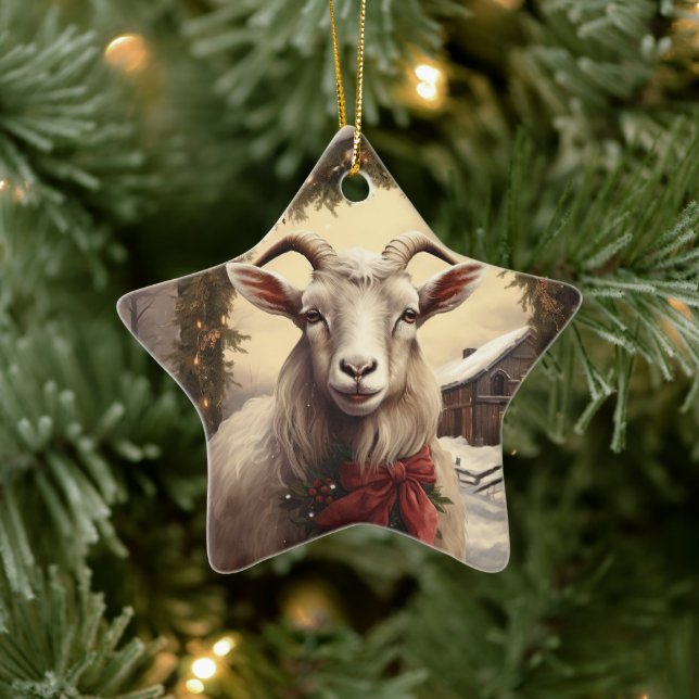 Cute Goat Ornament Decor, Gifts for Goat Lovers  (Tree)