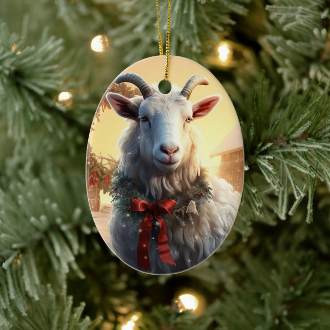 Cute Goat Ornament Decor, Gifts for Goat Lovers  (Tree)