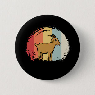 Cute Goat Retro 6 Cm Round Badge