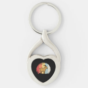 Cute Goat Retro Key Ring