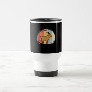 Cute Goat Retro Travel Mug