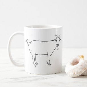 Cute Goat simple Drawing Coffee Mug