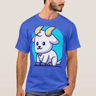 Cute Goat sitting Cartoon T-Shirt