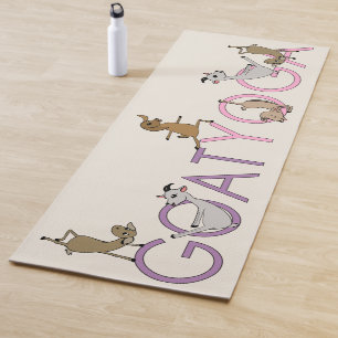 CUTE GOAT YOGA - PINK PURPLE YOGA MAT
