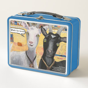 Cute Goats Art Metal Lunch Box
