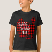 Cute Gobble Gobble Yall Ya'll Red Plaid Thanksgivi