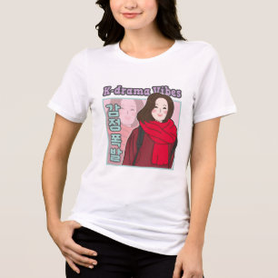 Cute Goblin Girl with K-drama Vibes Tri-Blend Shirt