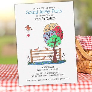 Cute Going Away Party Birds Invitation