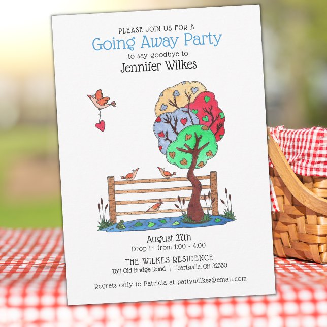Cute Going Away Party Birds Invitation (Creator Uploaded)