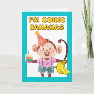 Cute Going Bananas Over Your Birthday with Joke Card