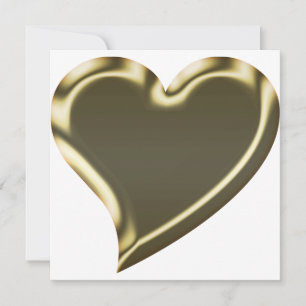 Cute gold big heart Valentine's day card