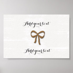 Cute Gold Bow Collage Baby Kids Wedding Poster