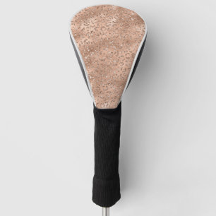 Cute Gold Cheetah Leopard Skin Print Pattern Golf Head Cover