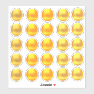 Cute Gold Dot Sticker Set