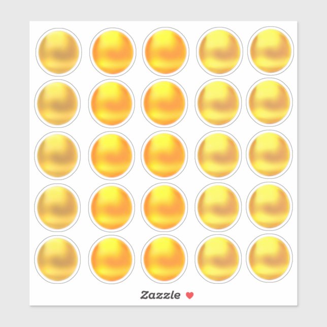 Cute Gold Dot Sticker Set (Sheet)