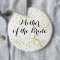 Cute Gold Glitter Mother of the Bride Button