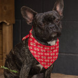 Cute Gold Glitter Paw Prints Red Pet Bandana<br><div class="desc">This adorable bandanna for pets features a cute faux gold glitter paw print pattern on a red background. Makes an excellent Christmas or Holiday gift for your pet!</div>