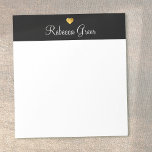 Cute Gold Heart Black Beauty Consultant Notepad<br><div class="desc">Fun memorable design featuring digital image of gold foil heart. For additional matching marketing materials,  custom design or
logo enquiry,  please contact me at maurareed.designs@gmail.com and I will reply within 24 hours.</div>