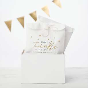 Cute Gold Stars Twinkle Twinkle Baby Shower Favour Favour Bags