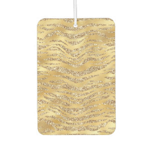 Cute Gold Tiger Skin Print Pattern Animal Lover Car Air Freshener