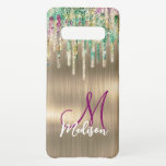 Cute gold unicorn Glitter Drips monogram Samsung Galaxy Case<br><div class="desc">A cool girly iridescent glitter drips in rose gold unicorn Samsung galaxy phone case. Beautiful, modern and cool cover for the trend-savvy and art-loving hip trendsetter. This stylish sophisticated design would be great for girls who enjoy wearing classy sparkly designs mixed with leopard or tiger designs. Show off your personal...</div>