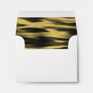 Cute Gold Waves Abstract Envelope